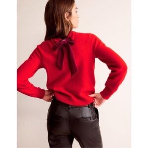 NWT Boden Wool blend sweater with tie neck